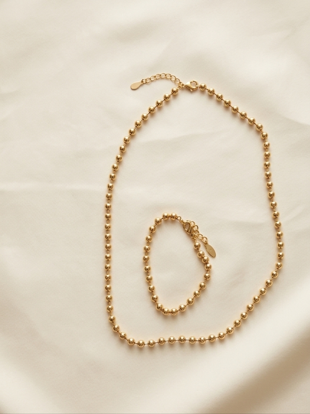 Elegant 14K Gold-Filled Necklace and Bracelet Set